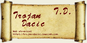 Trojan Dačić vizit kartica